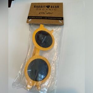 BRAND NEW. Organic rabbit & bear kids sunglasses - orange/yellow.